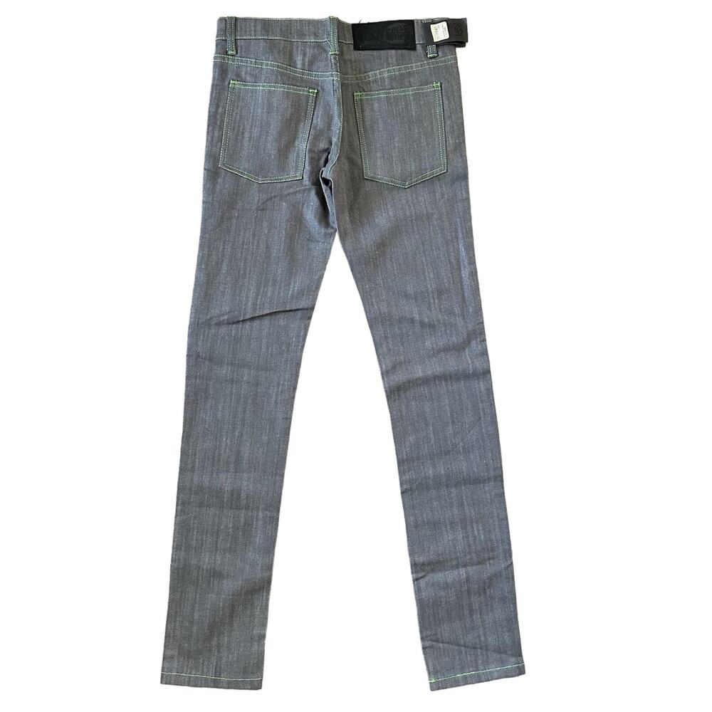 Cheap Monday Zip Low Dry Grey Skinny Stretch Jeans Size 28 x 32 NWT $69